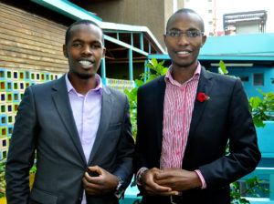 Douglas Mwangi and Jacob Maina during the interview